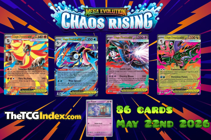 Leaked cards from Pokemon Mega Evolution Chaos Rising set