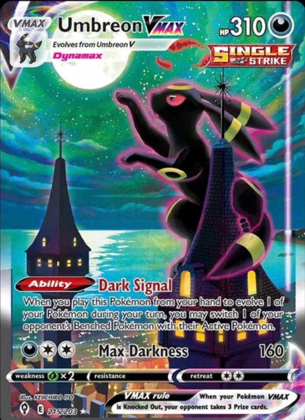 Umbreon VMAX Alternate Art from Evolving Skies